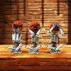 3Pcs/Set Resin Craft Meditation Yoga Skeleton Statue Skeleton Desktop Decoration  Entryway Decor