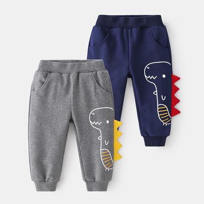 Kinder Monster Cartoon Niedliche Monochrome Hose Marke Crawler Hochwertige Kinder Crawler Sohn Jungen Trainingshose Cartoon Dinosaurier Babys Hose
