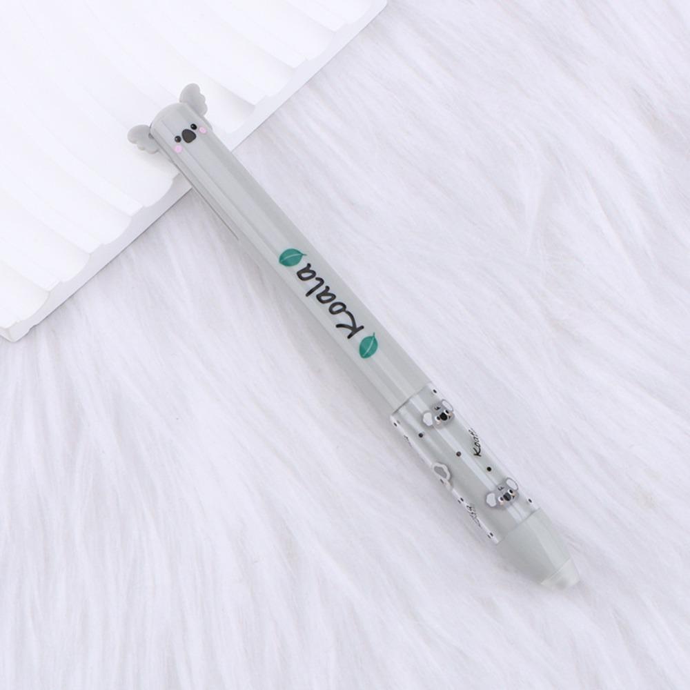 Multifunctional Erasable Ballpoint Pen Animal Design Quick-drying Neutral Pen Double Ink Color Signature Pens Student Test