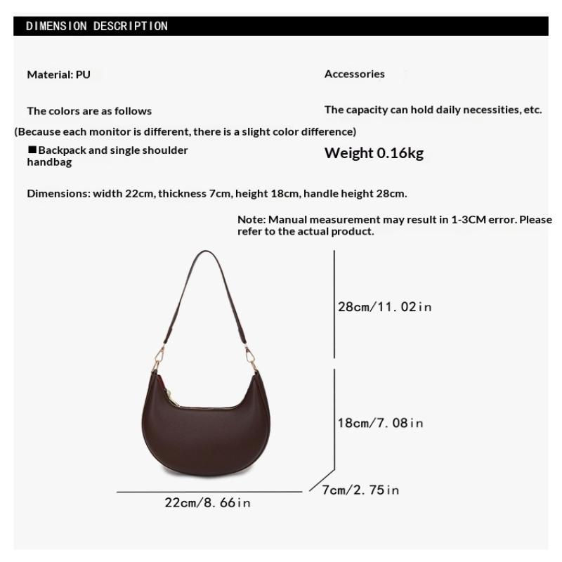 Moon Shaped Baseball Bag High-end Scratch-resistant Single Shoulder Bag for Women Shopping Gathering Weekend Trip