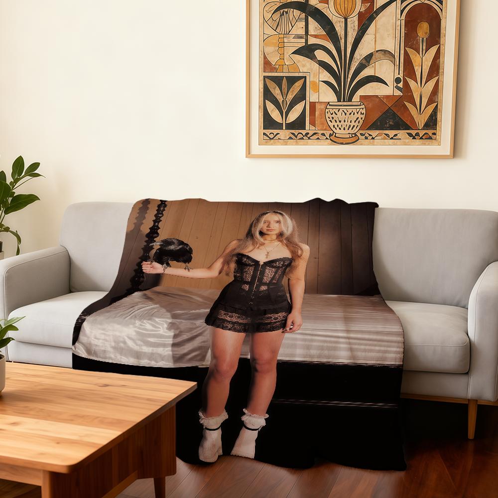 Плечистый плед Singer I-Isabel LaRosa Raven, супер теплый, комфортный, плюшевый, для детей, дома, дивана, спальни, подарок 30x40in