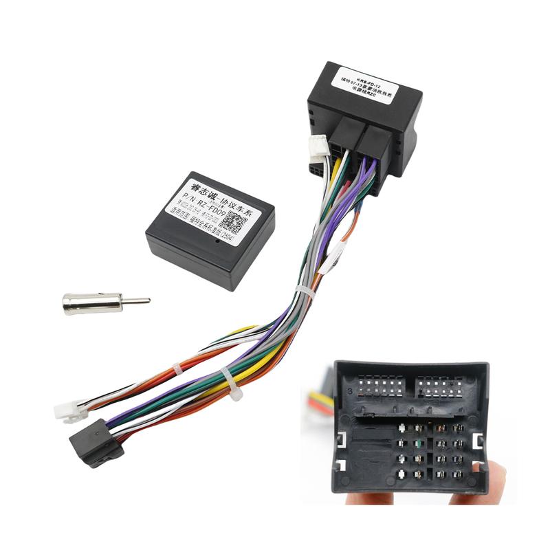 9 Inch 2DIN Car Radio Fascia Panel Adapter For Ford C-Max S-Max Fiesta Galaxy Kuga Mondeo Transit Connect Focus Wiring Harness
