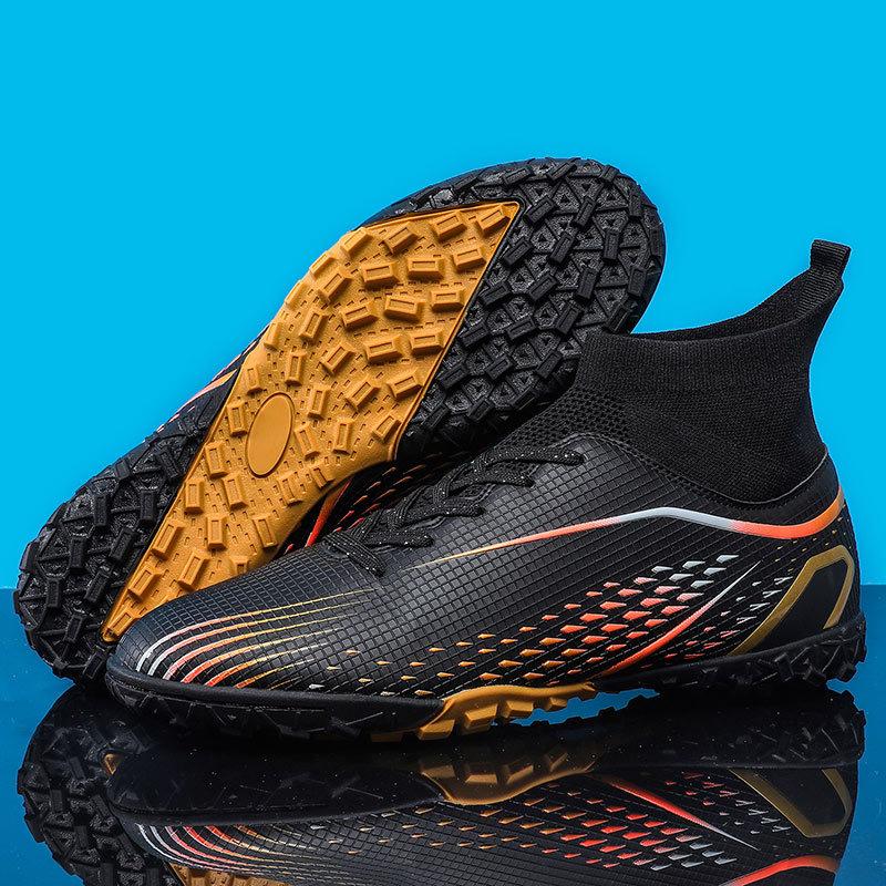 Professional Sports Soccer Shoes Men's High Top Student Teen Male TF Broken Nails Girl Training Adult Game