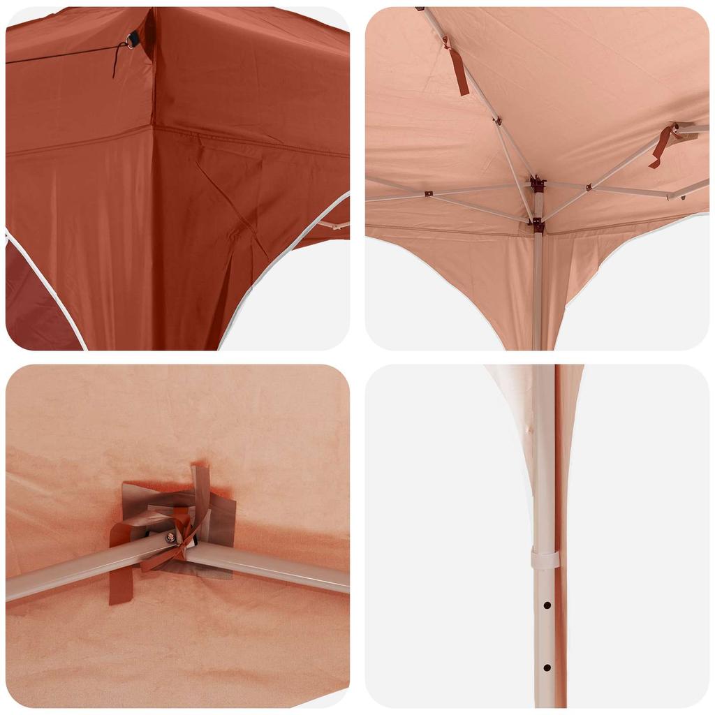 Pop Up Party Tent 192 X 192 X 245 Cm Terracotta