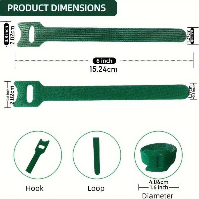 100pcs Reusable Heavy-Duty Nylon Plant Ties Garden Straps with Hook & Loop Fasteners, Weatherproof Non-Slip Grips for Climbing Vines, Greenhouse