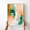 Abstract Poster Orange Green