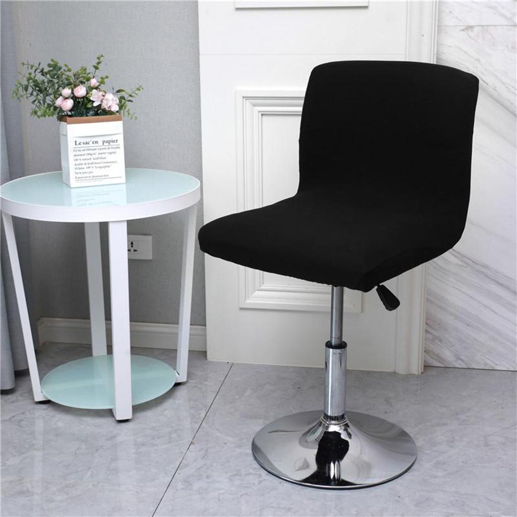 1x Counter Pub Stool Chair Cover Polyester Counter Side Short Back Kitchen Seat Slipcovers Bar Stool Chair Furniture Protector