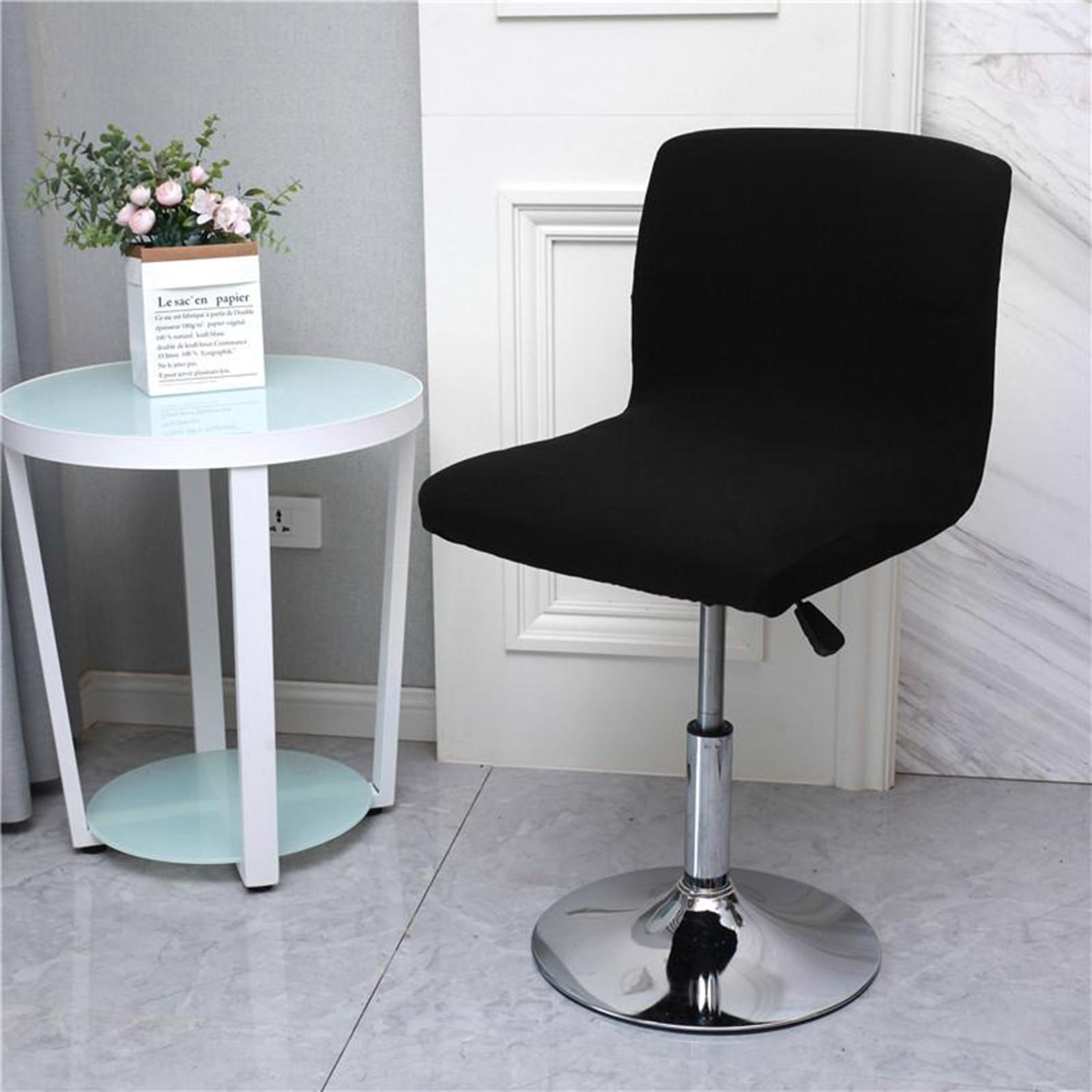 

1x Counter Pub Stool Chair Cover Polyester Counter Side Short Back Kitchen Seat Slipcovers Bar Stool Chair Furniture Protector чорний