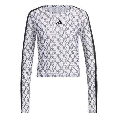 Tílko s potiskem tance Slim Fit Dlouhý rukáv Dámská trička Bílá Černá JY7664
