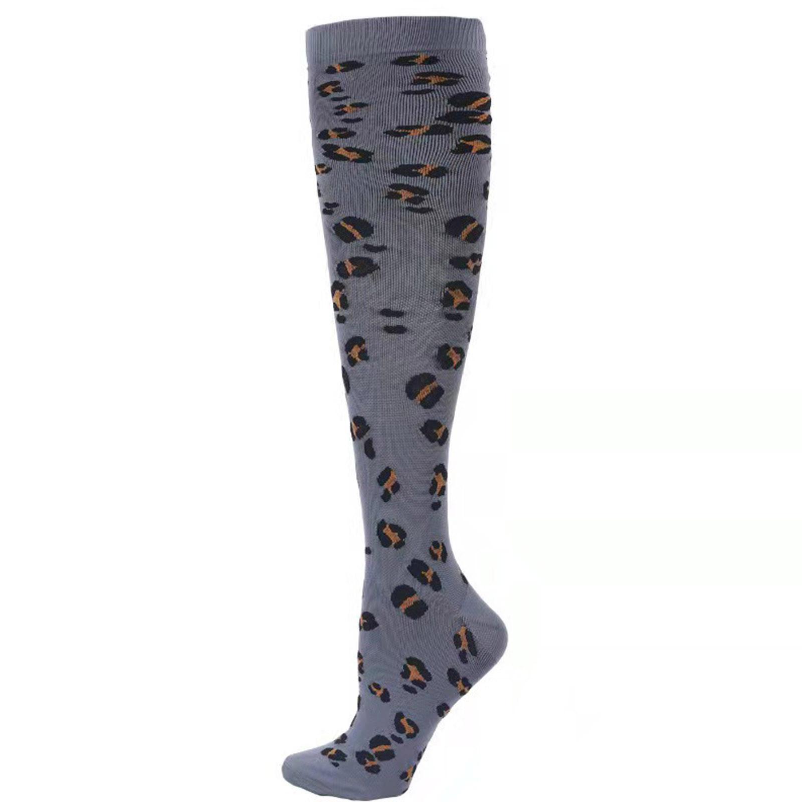 

Мужские и женские впитывающие пот нейлоновые длинные компрессионные носки с принтом для занятий спортом на открытом воздухе M