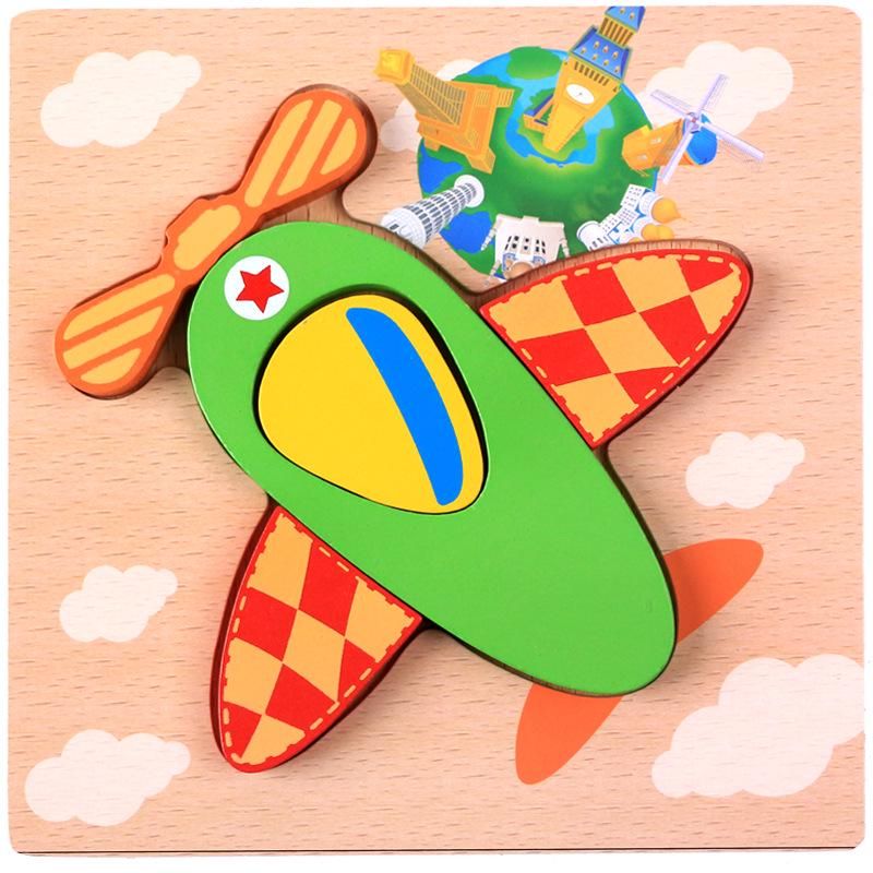3D Cartoon Anime Hand-Grip Wooden Jigsaw Puzzle for Kids - Educational & Hot Selling