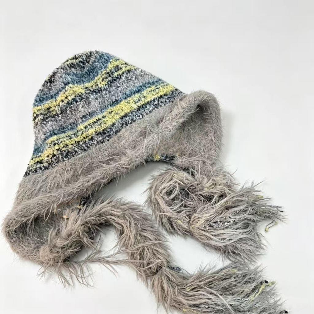 Women's Large Head Circumference Wool Beanie - Warm Knitted Winter Hat