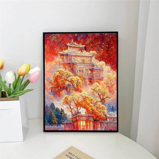 Pittura con strass Paesaggio 5D Trapano completo Strass lucido Colorato Fai da te Artigianato d'arte Lavoro manuale Decorazione della parete di casa Kit di pittura a mosaico con strass