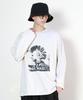 Deumakeu Dark Punk Graphic Boxy Fit T-Shirt Beige