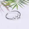 New Simple Literature Art Olive Leaf 925 Silver Jewelry Fashion Branch Personality Opening Rings R217