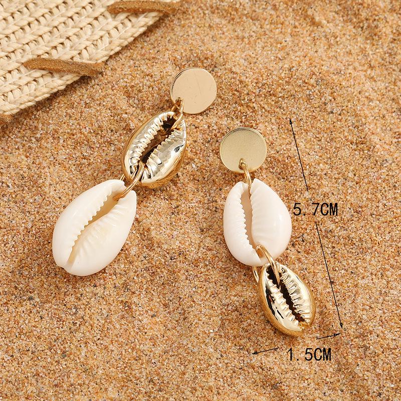 Korean Shell Drop Earrings: Exquisite, Fresh, Versatile Studs for Women