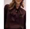 Cat&Cat Silk Hoodie with a Tied Bow