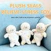 Cute Seal Stress Relief Plush Toy with Hanging Rope Funny Sensory Bean Bag for Kids And Stress Relief
