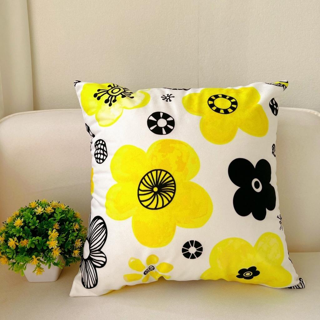 Nordic Yellow Small Fresh Bay Window Pillowcase Fashionable and Versatile Home Living Room Bedroom Sofa Backrest