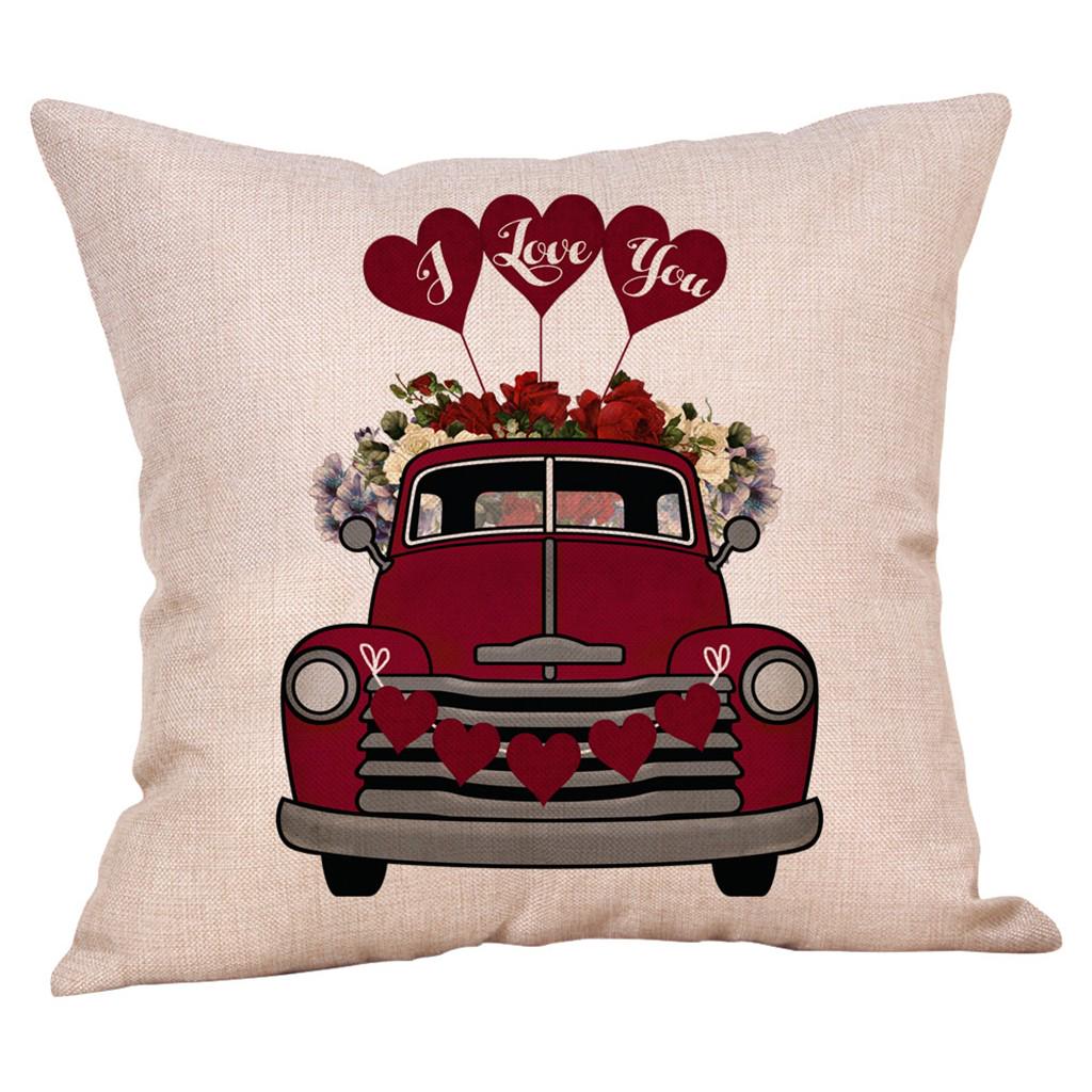 Happy Valentine's Day Throw  Case Rose Sweet Love  Cushion Cover