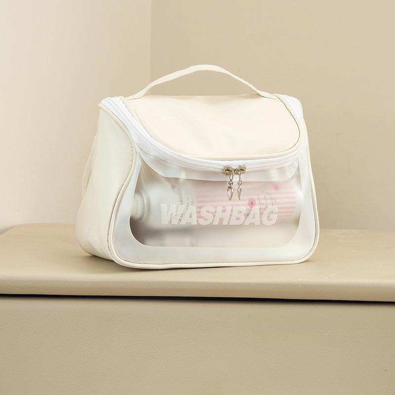 

1Pc New Ins Style Multifunctional Cosmetic Bag For Women Wash Bag Portable Waterproof Swimming Bag Home Travel Storage Bag Case білий