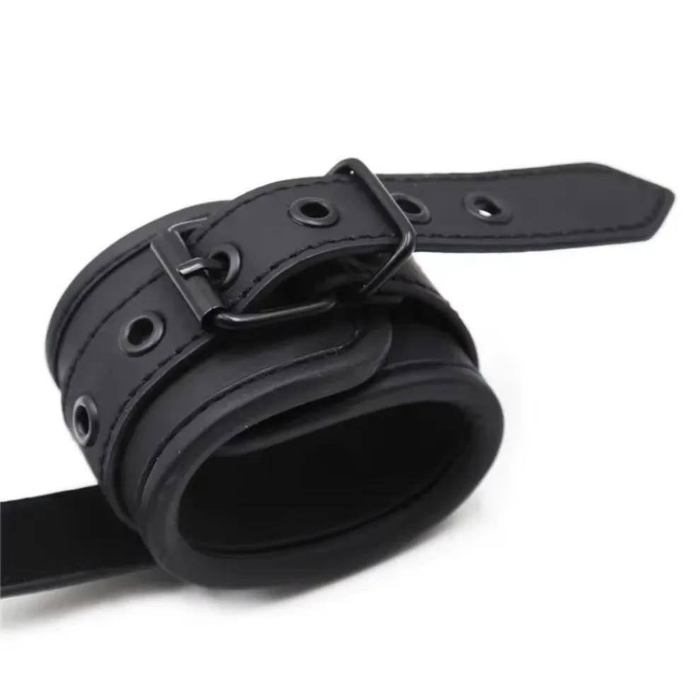 Handcuff Restraint Harness PU Leather Riding Backhandcuffs BDSM Restraint Fetish SM Slave Sex Toy  Adult Female Sex Product Shop