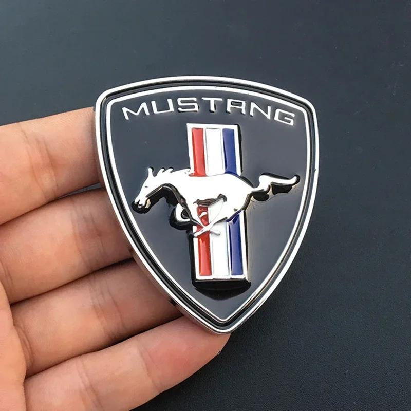 Metal Auto Side Sticker Decoration For Ford GT350 GT500 Shelby Cobra Spoiler SVT Mondeo Badge 5.8X6.4CM Emblem W7 Accessories