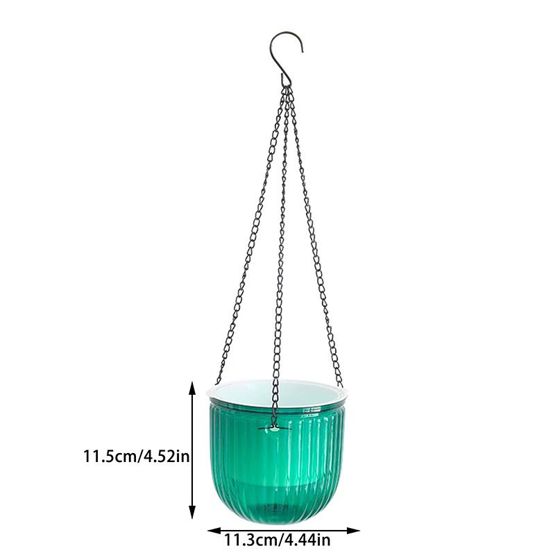 Fioriera da appendere per giardino Fioriera da appendere auto-irrigante Fioriera idroponica trasparente con sistema a stoppino Resistente al sole Apertura larga