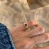 1Pc Gold Color Blue Zircon Star Tail Rings For Women Couples Exquisite Trendy Elegant Temperament Engagement Jewelry Gifts