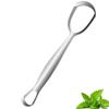 Stainless Steel Tongue Scraper Oral Care Hygiene Cleaner Tongue Brush Fresh Breath Mouth Oral Hygiene Cleaning Tool Set Double Sided