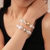 Vintage Baroque imitation pearl irregular geometric bracelet French Internet celebrity simple jewelry