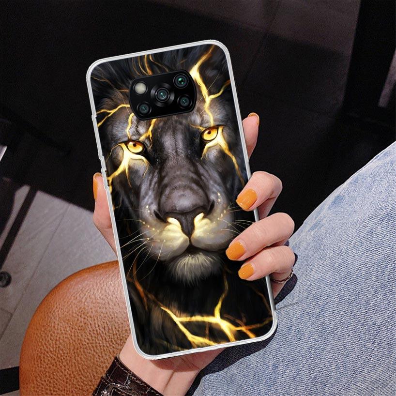 Lion Alpha Male Cub Phnoe Case for Xiaomi Poco X5 X6 X7 Pro X4 Gt F7 Ultra M8 M7 Redmi 15C 15 13C 13 12C 12 Unique Cover Coque P