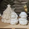 Top Quality Molde De Silicona De Muñeco De Nieve Para Navidad, Decoración Artesanal De Papá Noel 3D, Molde De Vela Perfumada DIY