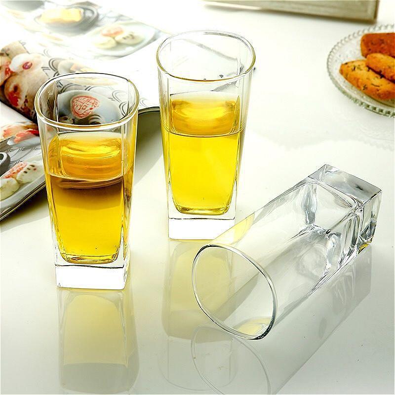 210ml/220ml/260ml/280ml Thick Bottomed Wine Glass Classic Water Bottle Thickened Beverage Cup Home Milk Juice Cold Drink Mugs