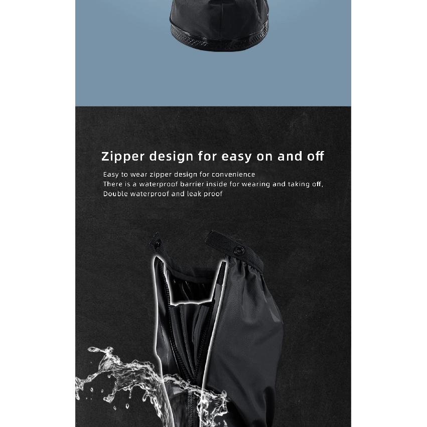 SCOYCO Motorcycle High Tube Rain Boots Covers Waterproof Rainproof Non-Slip Motocross Scooter Reusable Riding Rain Shoes Cover
