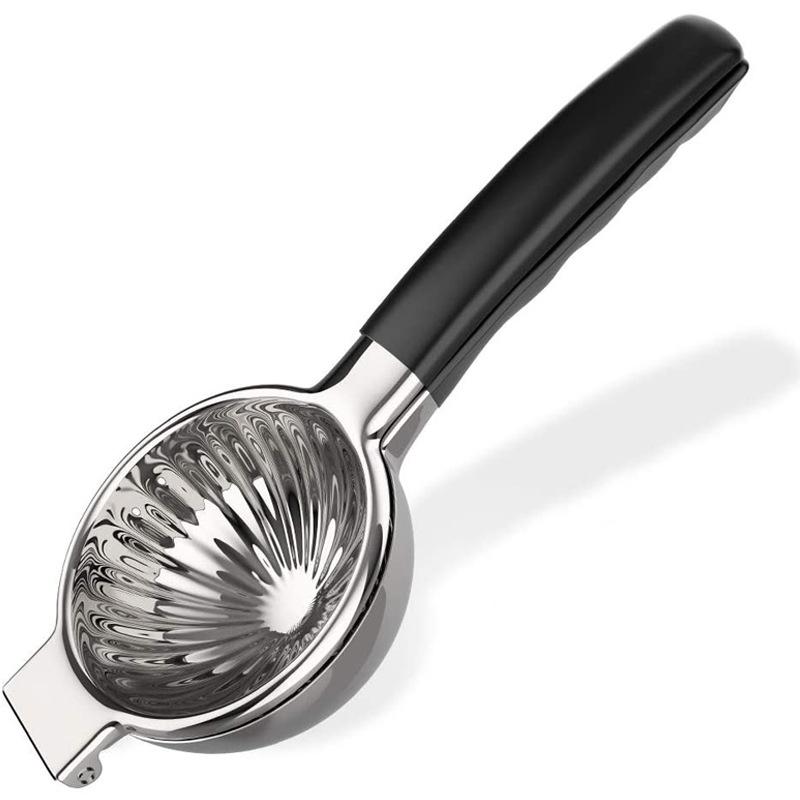 

Пресс для лимона, Цитрусовая соковыжималка из нержавеющей стали, Сверхпрочная, с большой металлической чашей для соковыжималки для лимона для выжимания сока без косточек чёрный