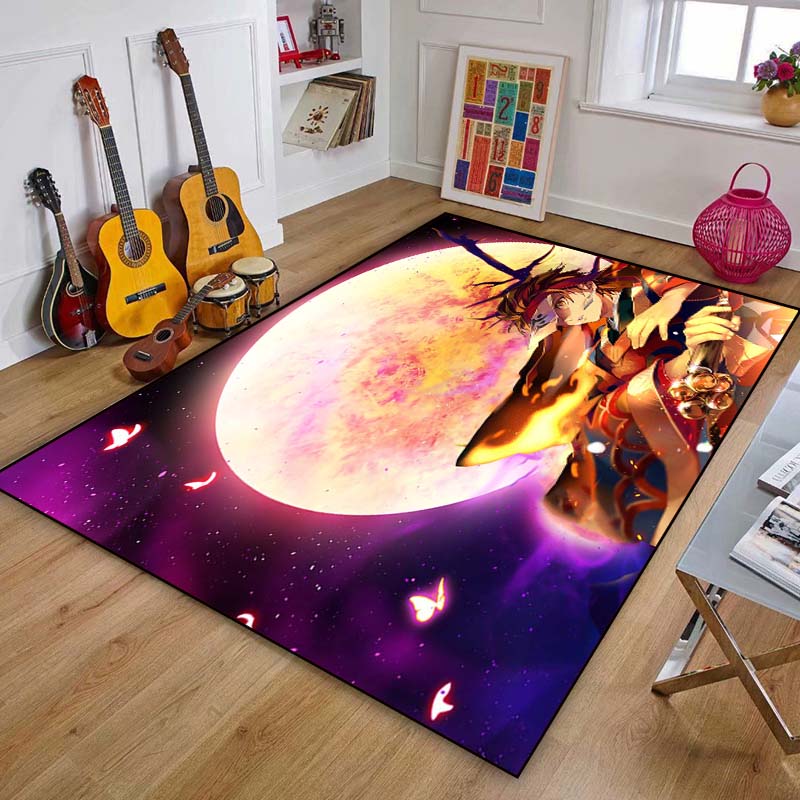 

модний дизайн Demon Slayer 3D Print Килимок для вітальні Килимок Аніме Роль для дорослих Килимок В приміщенні М’який фланелевий ігровий килимок 40cm x 60cm