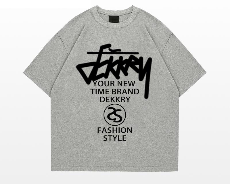 

American Design Letter Printing Cotton Short Sleeve T-Shirt Men s Summer Trend Loose Casual Couple Heavy Top Graphic T Shirts S