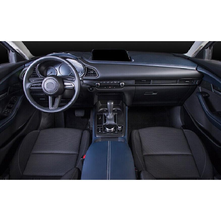 For Mazda CX-30 2020-2023 Carbon Fiber Steering Wheel Control Button Cover Trim