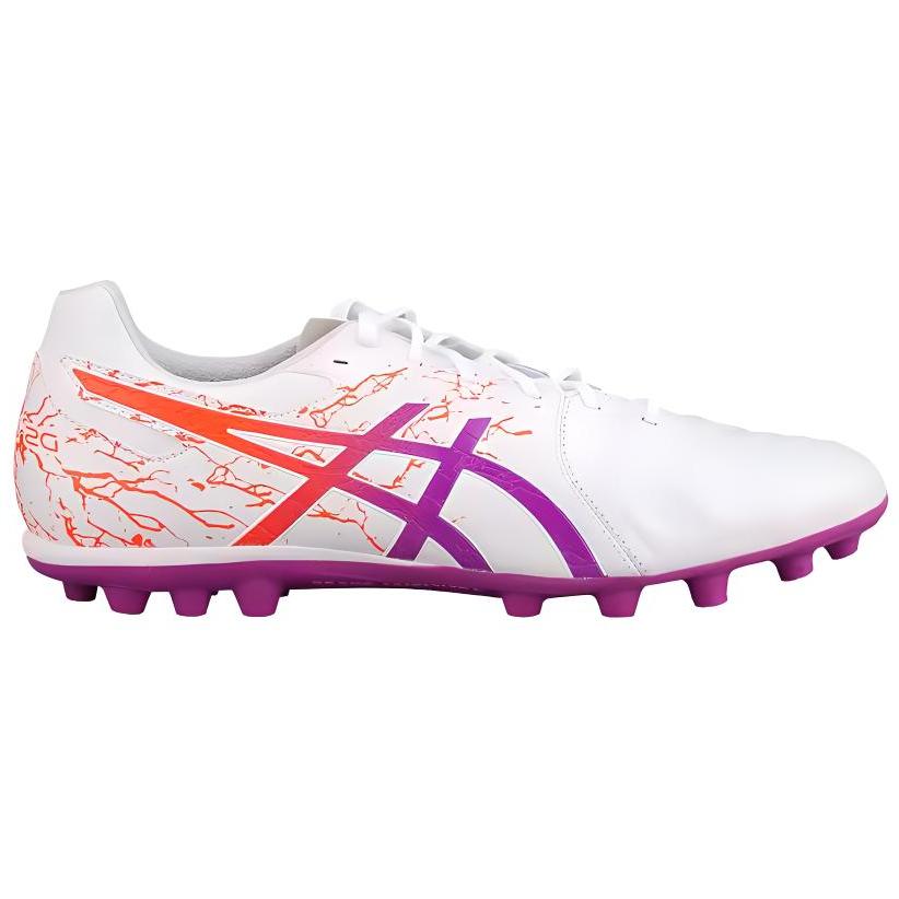 Asics Ds Light Series Comfortable Fit Ag (Rubber Short Studs) Kangaroo Leather Soccer Shoes Men Soccer Shoes White Purple 1103A032104