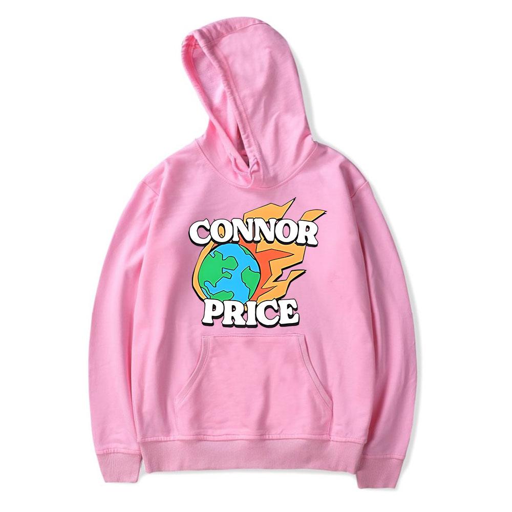Unisex Connor Price Letters Hoodie Sweatshirt Cartoon Printed Streetwear Hoodies for Couples Men Women