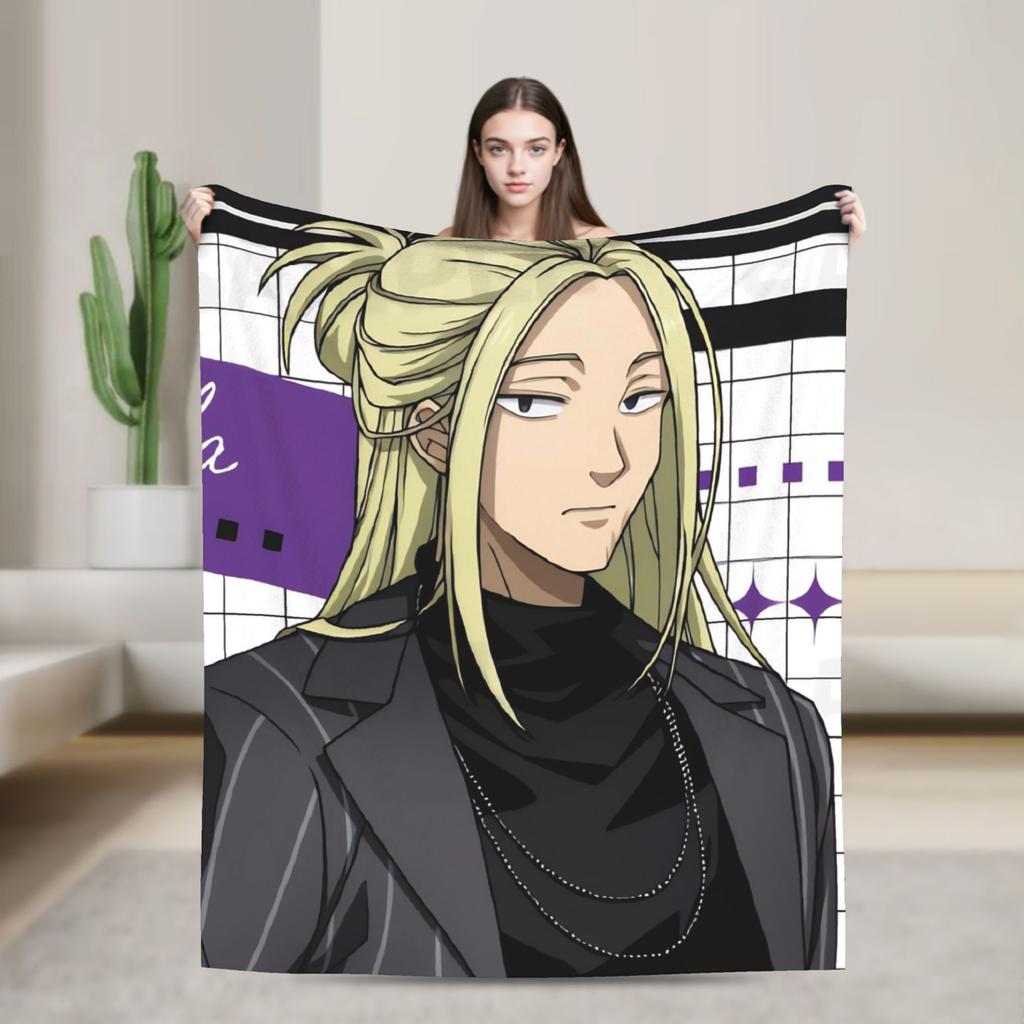 Yoichi Nagumo Flannel Throw Blankets Sakamoto Days Anime Blankets for Bedding Office Soft Plush Thin Quilt