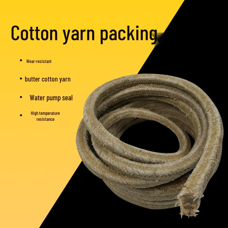 Oil-Impregnated Packing for Oil Pumps: Wear-Resistant Grease Rope for Marine Use 6mm*6mm*1m