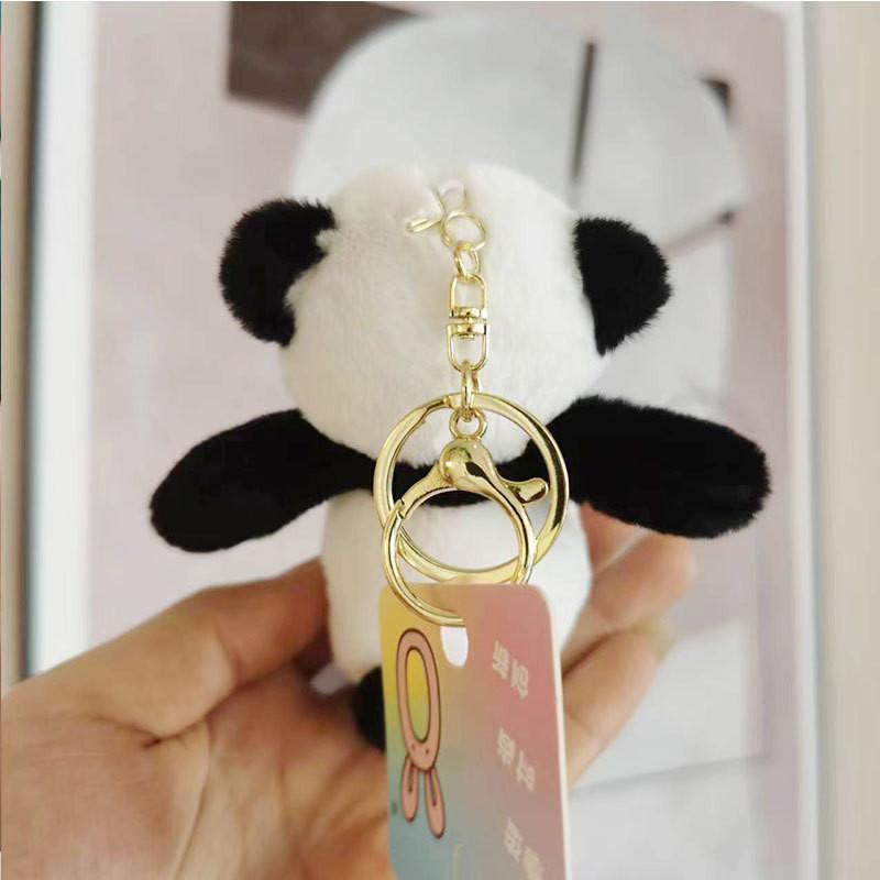 Genuine Panda Plush Keychain Cute Soft Animal Doll Stuffed Toy Bag Accessory