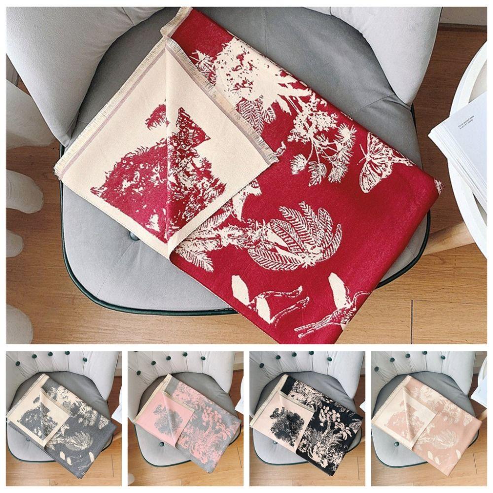 Large Imitation Cashmere Shawl Bohemia Winter Tassel Scarves Ethnic Style Scarf  Travel Vacation