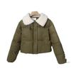 Women's Petite Cotton-Padded Winter Jacket - Short, Thick, Loose Fit