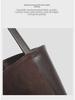 2024 Autumn/Winter High-End Matte Leather Women's Large Capacity Bucket Tote Bag - Versatile for Commuting