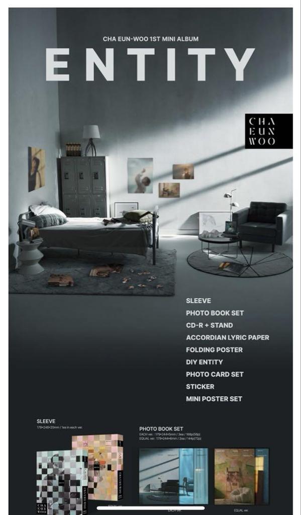 [USED] Cha Eun-woo ENTITY 1st Mini Album Set