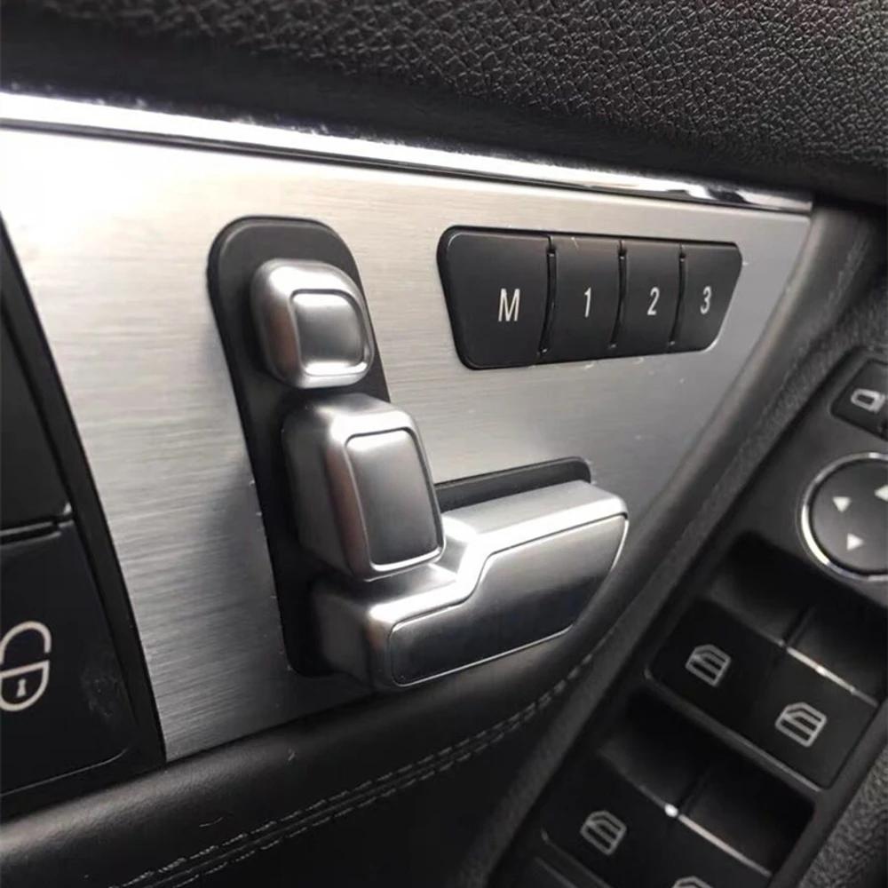 6/12Pcs Car Door Seat Memory Lock Buttons Covers Stickers for Mercedes-Benz C/E Class GLK GLE ML GL CLS GLA CLS W204 W212