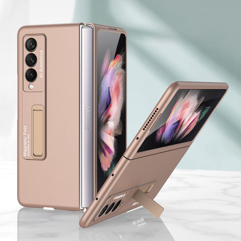 For Samsung Galaxy Z Fold 3 Case With Kickstand Ultra Thin Armor Shockproof Case For Samsung Z Fold 3 5G Phone Case Cover